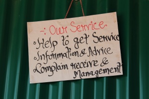 Bangladesh Help Desk signage