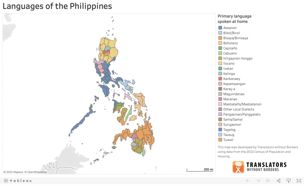 Language Map Of The Philippines