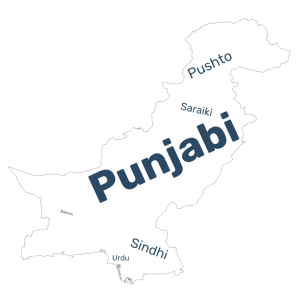 Pakistan language data map