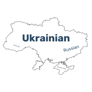Ukraine language data map