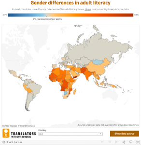 global literacy map by gender
