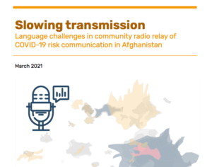 Afghanistan Research COVID-19 slowing transmission 2021
