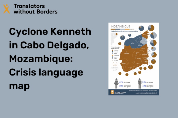 Cyclone Kenneth in Cabo Delgado, Mozambique: Crisis language map