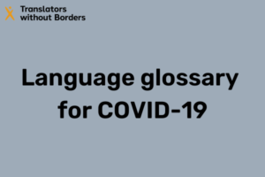 TWB language glossary for COVID-19
