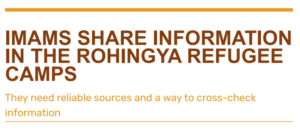 Imams share information in the Rohingya refugee camps