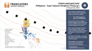 Philippines Super Typhoon Mangkhut (“Ompong”) – Crisis language map