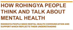 How Rohingya people think and talk about mental health
