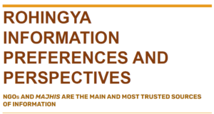 Rohingya information preferences and perspectives